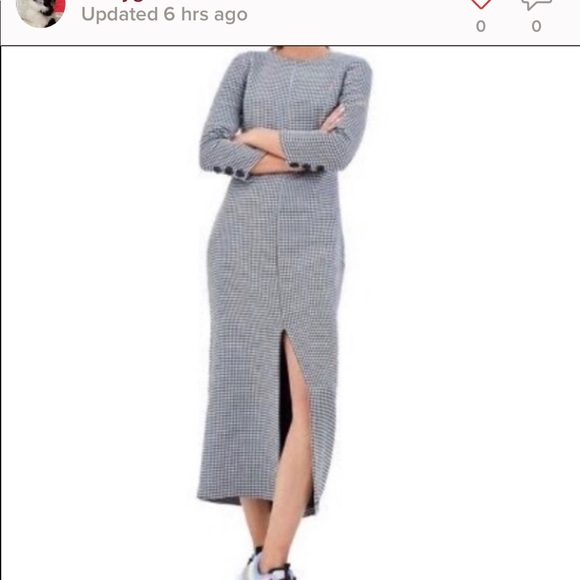 Zara Dresses & Skirts - Zara houndstooth midi dress